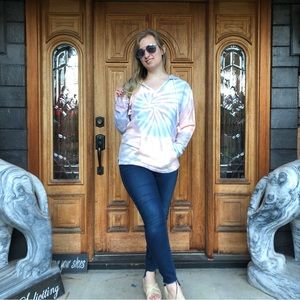 Pastel tie dye hoodie